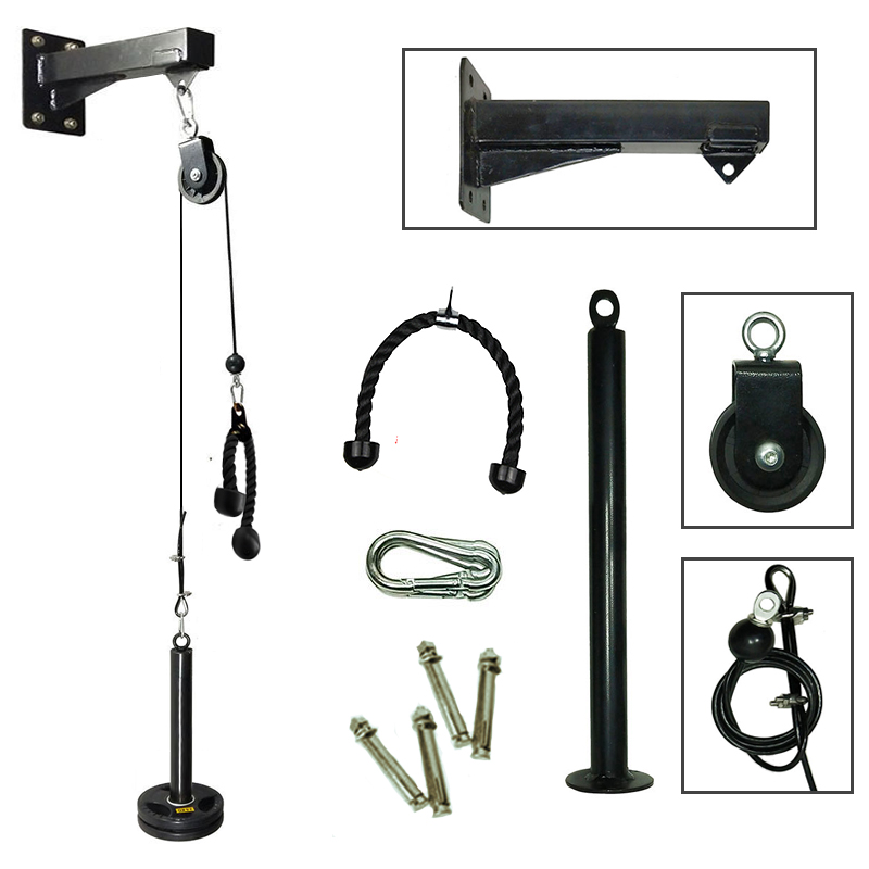 Home Gym Pulley System - Gym Wandmontage Fitness Diy Katrol Kabel
