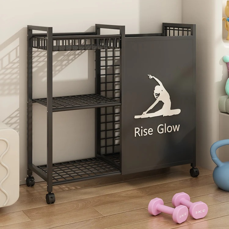 Home Gym Yoga Storage - Mobiele fitnesswagen met wielen - Multisportorganizer