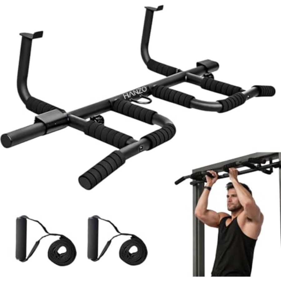 Home Gym Set - Deurkozijn Pull-up Bar Set met Hangriemen
