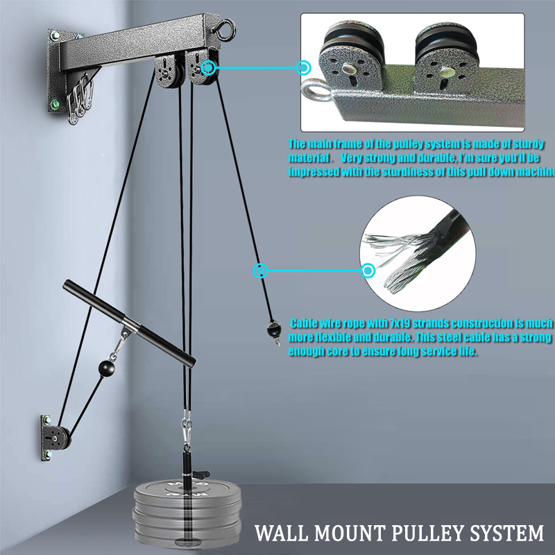 Aan de muur gemonteerd gymkatr - Home Gym Pulley System recensie en prijs