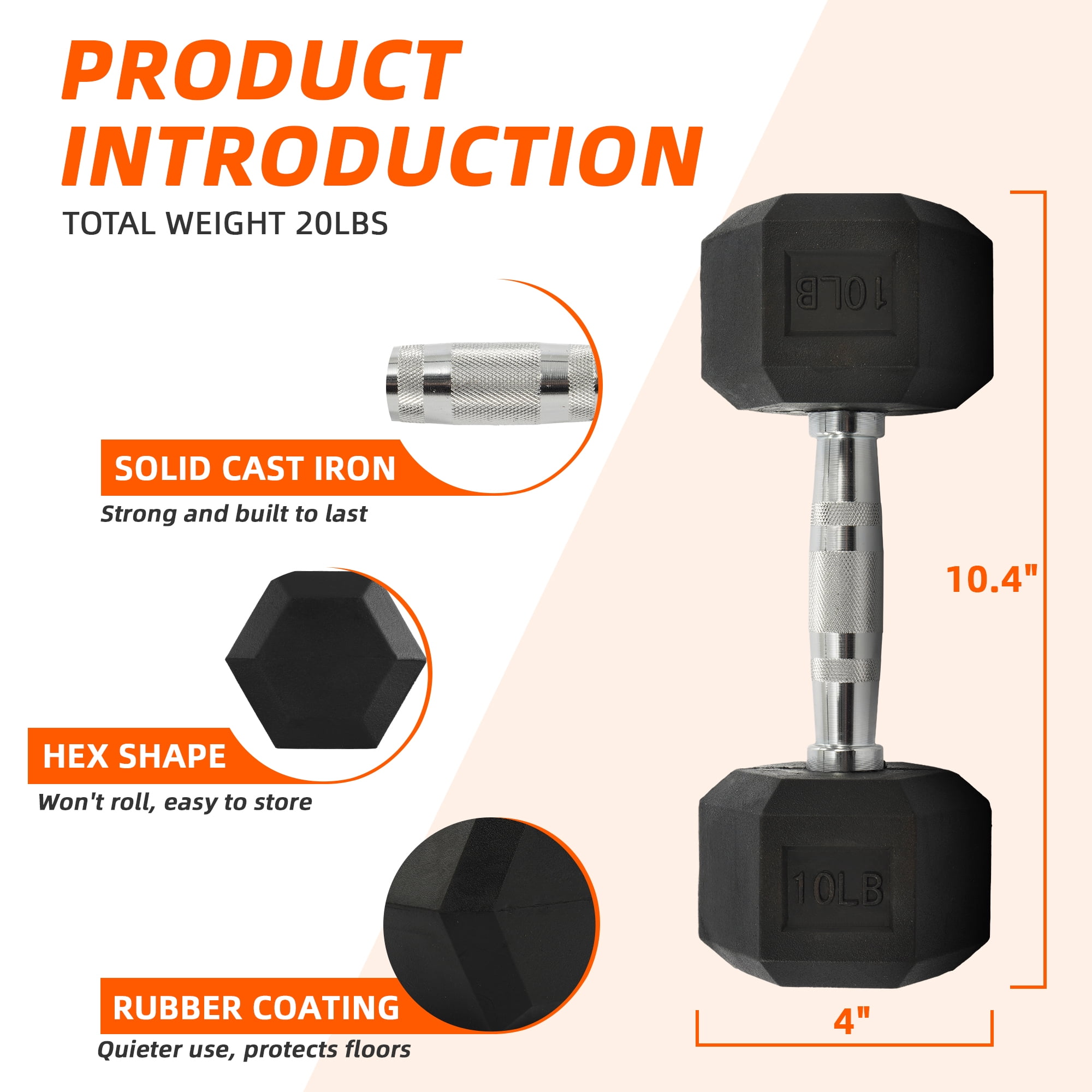Rubber beklede hex dumbbells 1 - Home Gym System recensie en prijs