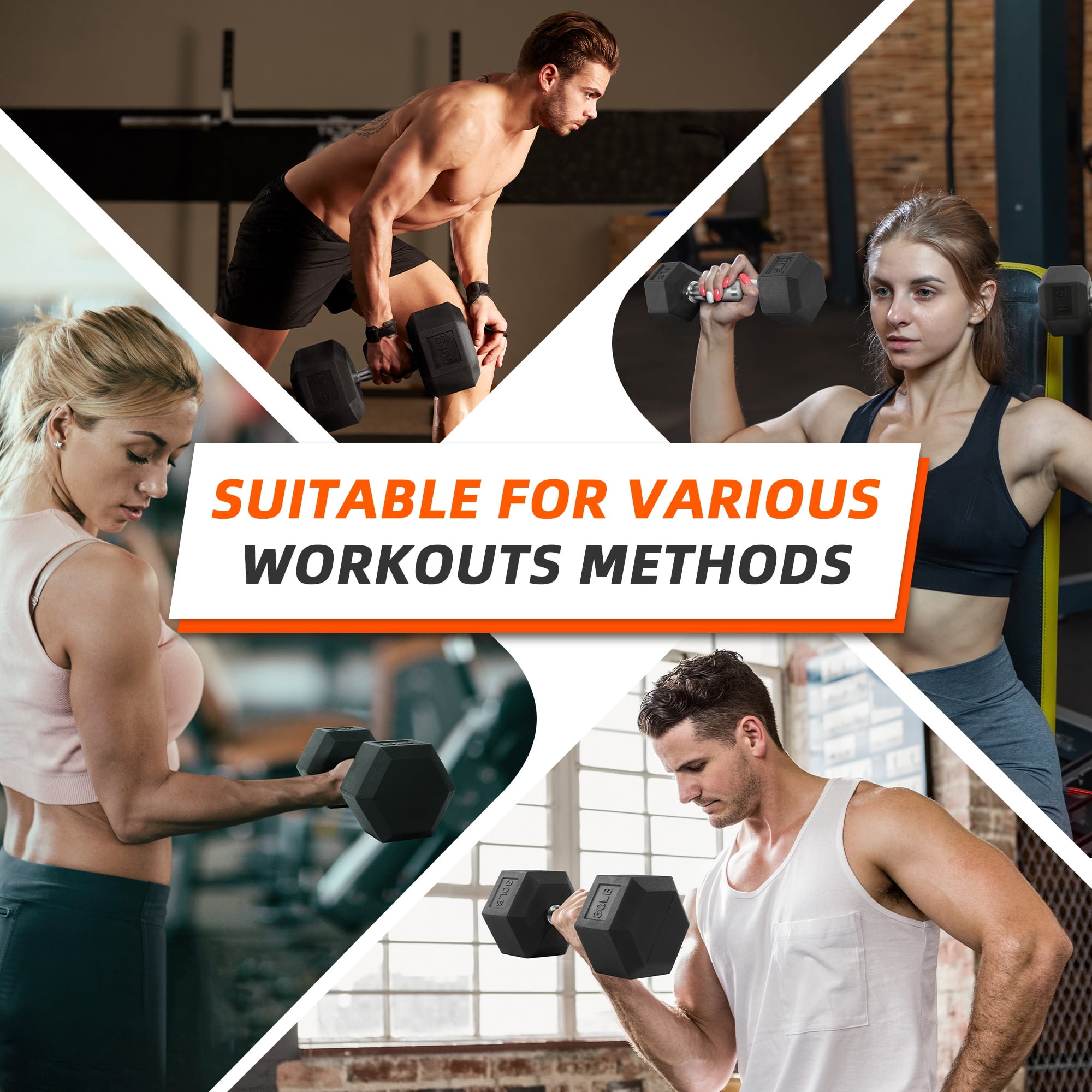 Rubber beklede hex dumbbells 1 - Home Gym System recensie en prijs