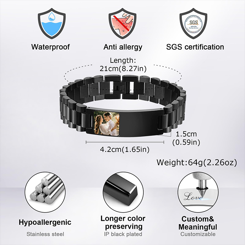 Aangepaste foto tekst armband  - Home Gym App recensie en prijs