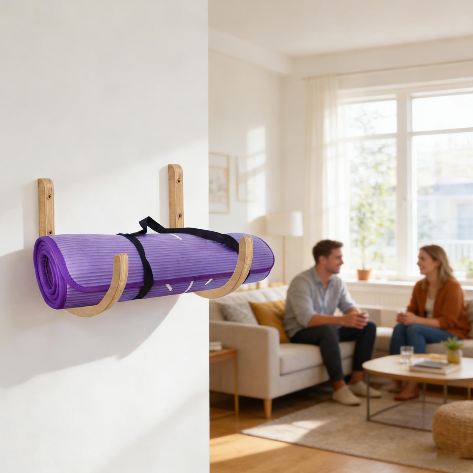 Yogamat houder 2 stuks houten  - Home Gym Yoga Storage recensie en prijs