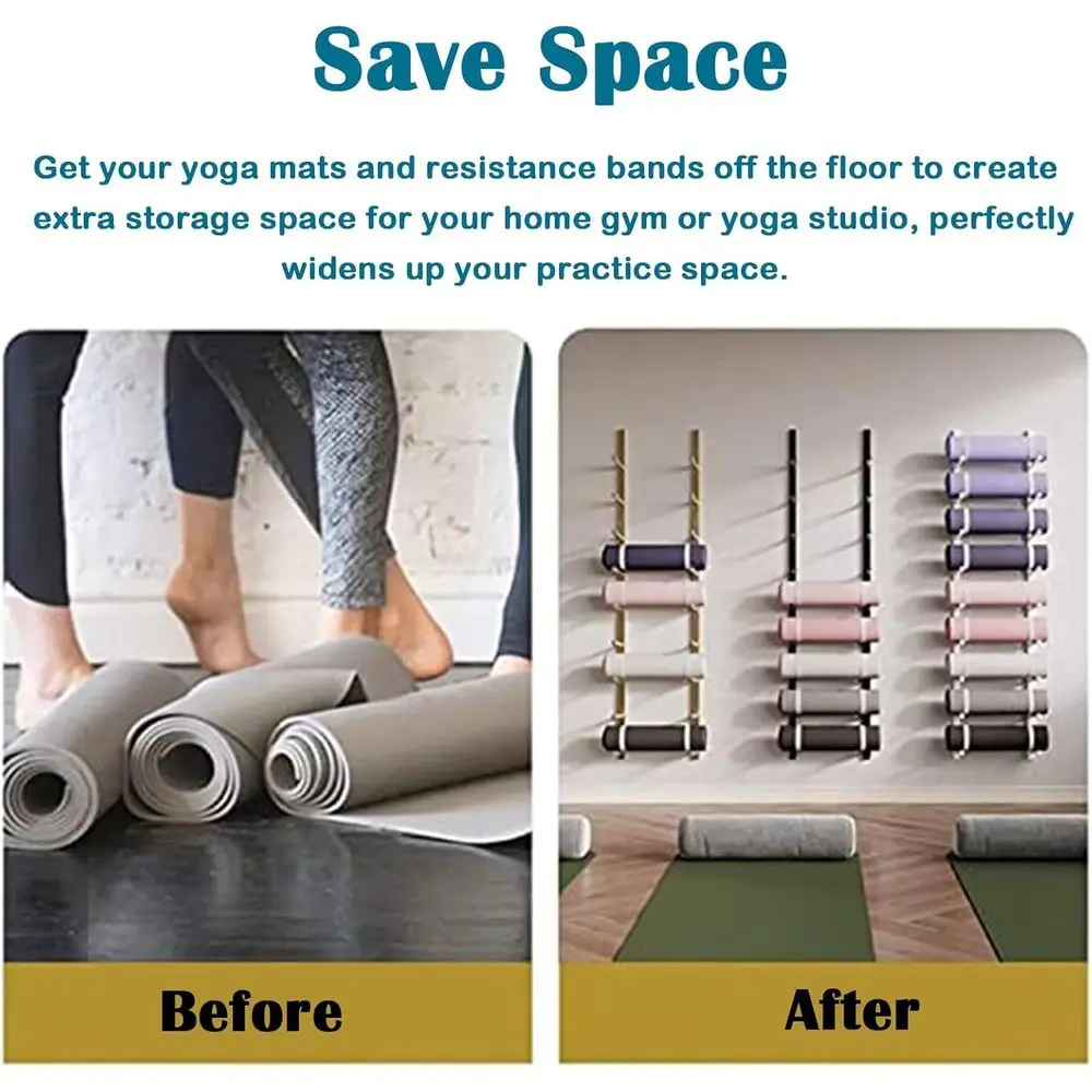 Wandmontage metalen fitnessrek - Home Gym Yoga Storage recensie en prijs