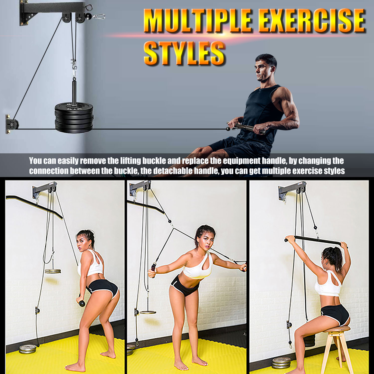 Fitness wandgemonteerd katrols - Home Gym Pulley System recensie en prijs
